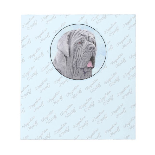 Bloc-note Peinture Mastiff Neopolitan - Art Chien original (Devant)