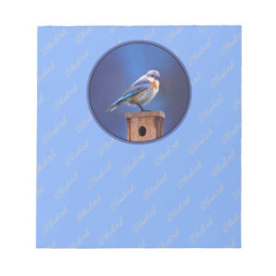 Bloc-note Peinture Merlebleu (Femelle) - Art Original d'Oise
