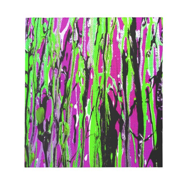 Bloc-note Peinture Neon Paint Purple Vert et Noir (Devant)