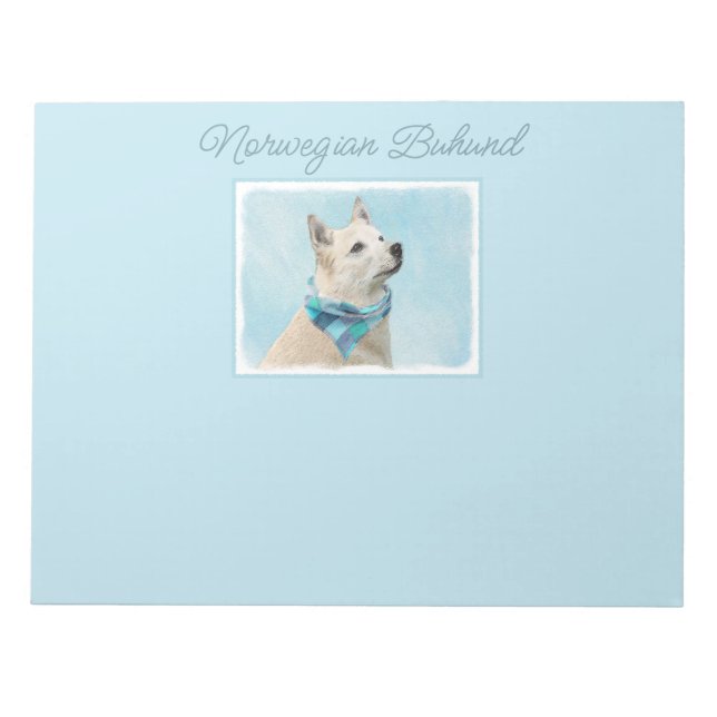 Bloc-note Peinture norvégienne Buhund - jolie art original c (Devant)