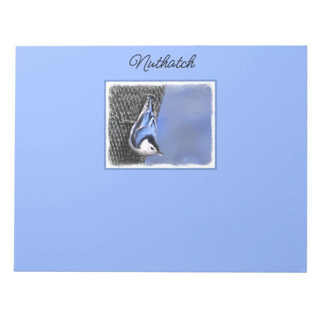 Bloc-note Peinture Nuthatch à poitrine blanche Art original (Devant)