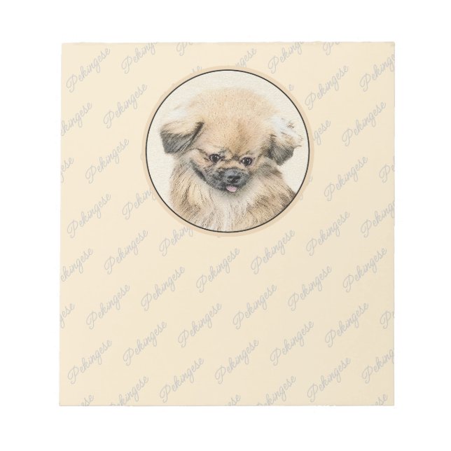 Bloc-note Peinture Pekingese - Cute Original Chien Art (Devant)