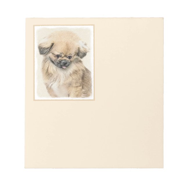 Bloc-note Peinture Pekingese - Cute Original Chien Art (Devant)