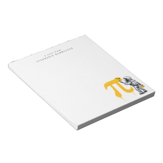 Bloc-note Peinture personnalisée d'astronaute cool Symbole P (Incliné)