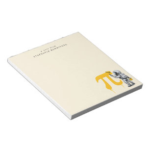 Bloc-note Peinture personnalisée d'astronaute cool Symbole P