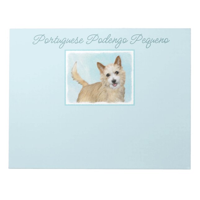 Bloc-note Peinture Podengo Pequeno portugaise - Art original (Devant)