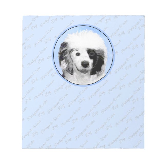 Bloc-note Peinture Portugaise de Chien d'Eau - Art original  (Devant)