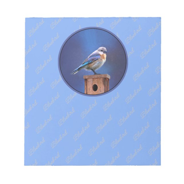 Bloc-note Peinture pour oiseaux bleus (femelle) - Art origin (Devant)