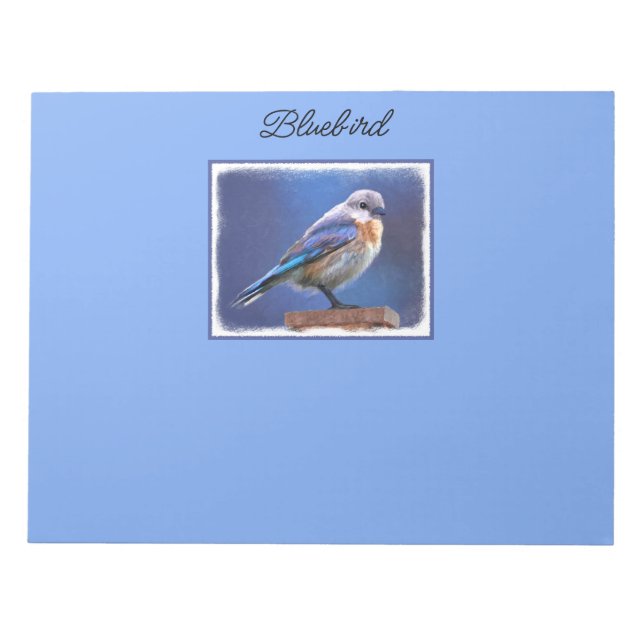 Bloc-note Peinture pour oiseaux bleus (femelle) - Art origin (Devant)