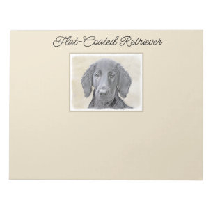Bloc-note Peinture Retriever à revêtement plat - Art Chien o