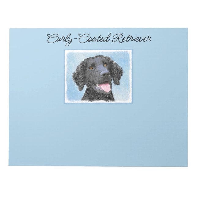 Bloc-note Peinture Retriever recouverte de boue - Art Chien  (Devant)