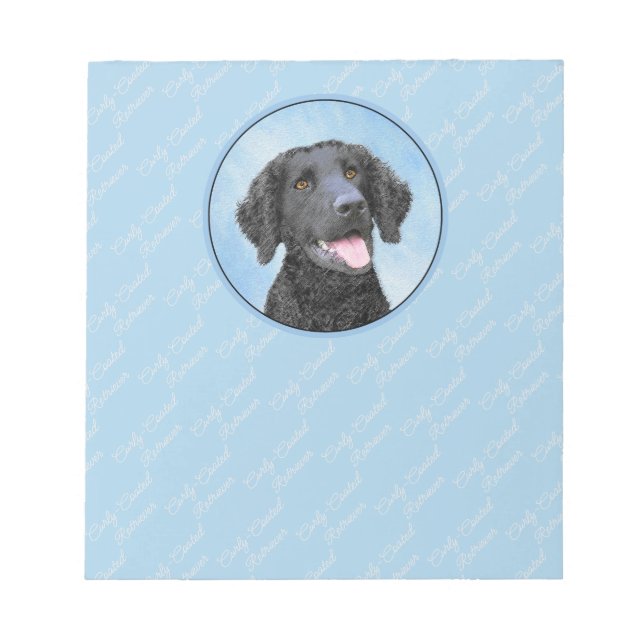 Bloc-note Peinture Retriever recouverte de boue - Art Chien  (Devant)