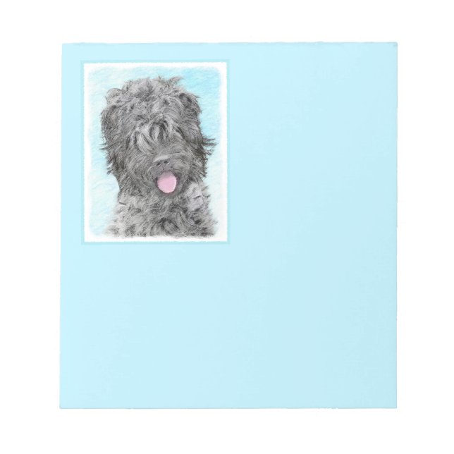 Bloc-note Peinture russe Terrier noir - Chien original migno (Devant)