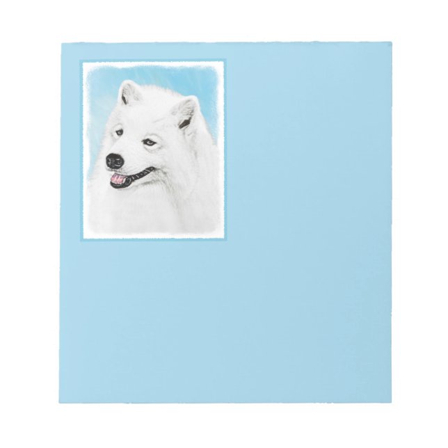 Bloc-note Peinture Samoyed - Cute Original Chien Art (Devant)
