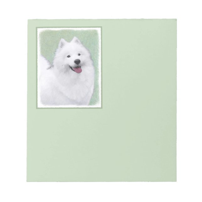 Bloc-note Peinture Samoyed - Cute Original Chien Art (Devant)