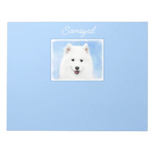 Bloc-note Peinture Samoyed Puppy - Joli Chien d'origine Art
