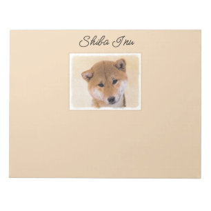 Bloc-note Peinture Shiba Inu (Rouge) - Art Chien original No