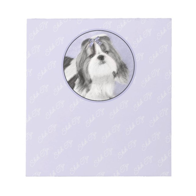 Bloc-note Peinture Shih Tzu - Cute Original Chien Art (Devant)