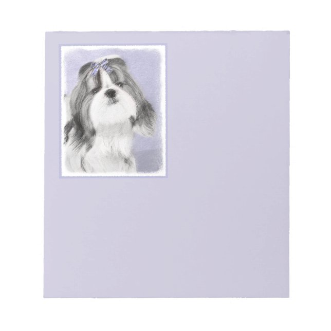 Bloc-note Peinture Shih Tzu - Cute Original Chien Art (Devant)