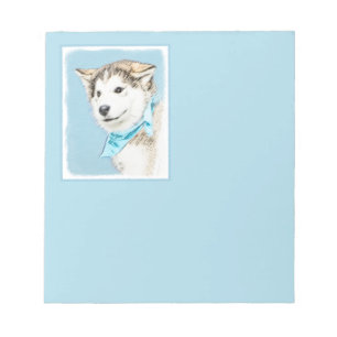 Bloc-note Peinture Sibérienne Husky Puppy - Art Chien origin