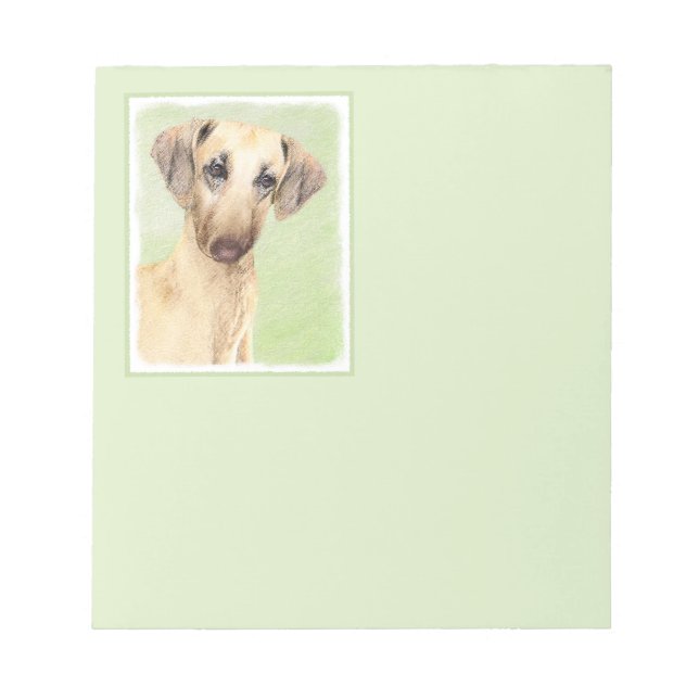 Bloc-note Peinture Sloughis - Joli art original pour chien (Devant)