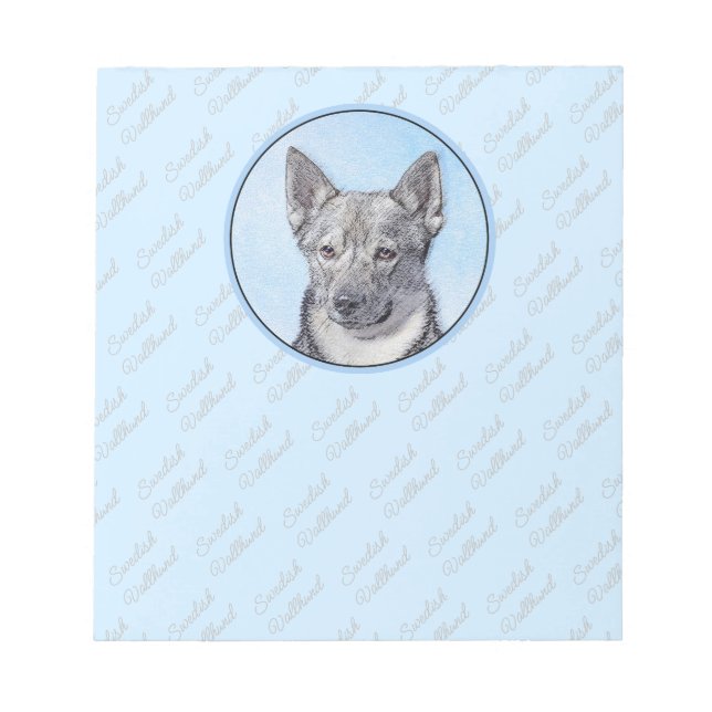 Bloc-note Peinture Suédoise Vallhund - Cute Original Chien A (Devant)