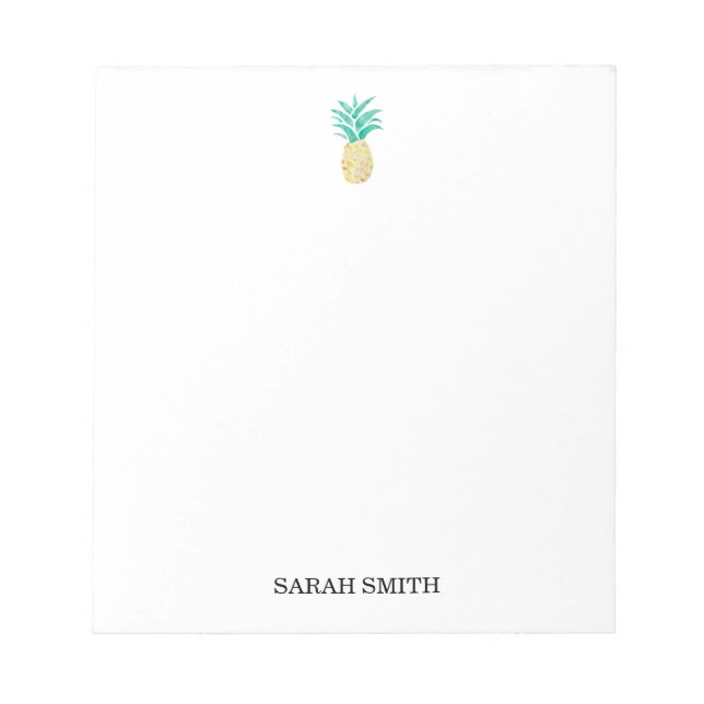 Bloc-note Peinture sur ananas personnalisée Tropical (Devant)