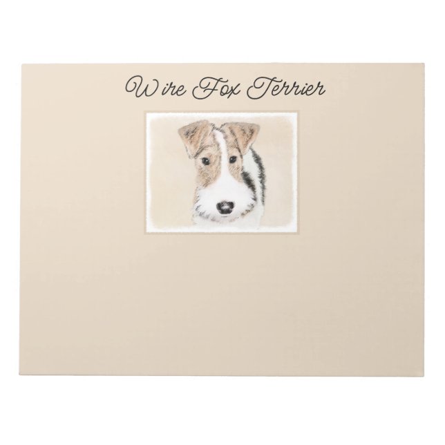 Bloc-note Peinture Terrier de Renard de fil - Cute Original  (Devant)