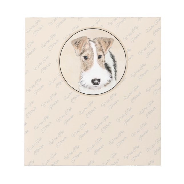 Bloc-note Peinture Terrier de Renard de fil - Cute Original  (Devant)