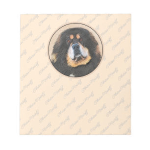 Bloc-note Peinture Tibétaine Mastiff - Joli art original chi