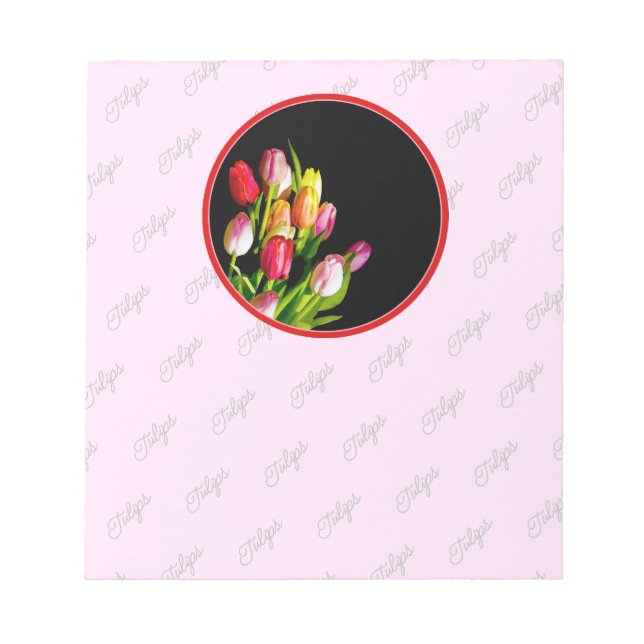 Bloc-note Peinture Tulip - Art Fleur original (Devant)