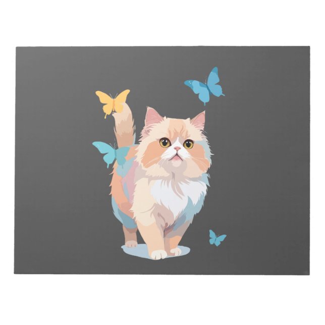 Bloc-note Peinture vectorielle chat adorable amusant jouer p (Devant)