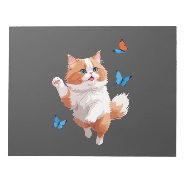 Bloc-note Peinture vectorielle chat adorable amusant jouer p (Devant)