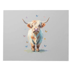 Bloc-note Peinture vectorielle de vache Highland adorable an