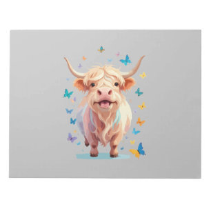 Bloc-note Peinture vectorielle de vache Highland adorable an