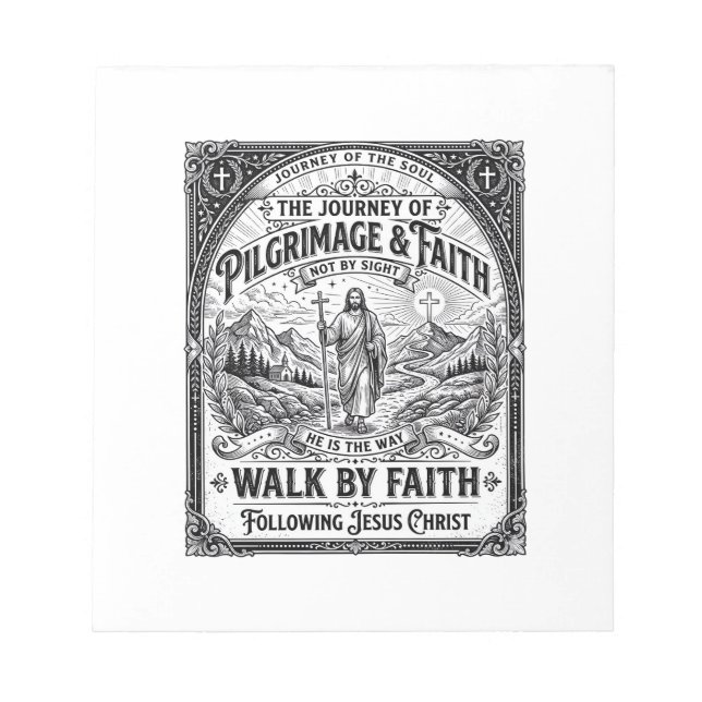 Bloc-note Pèlerinage de Jésus Chemin Saint Voyage (Devant)