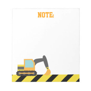Bloc-note Pelle Orange, Véhicule de Construction, Pour les e