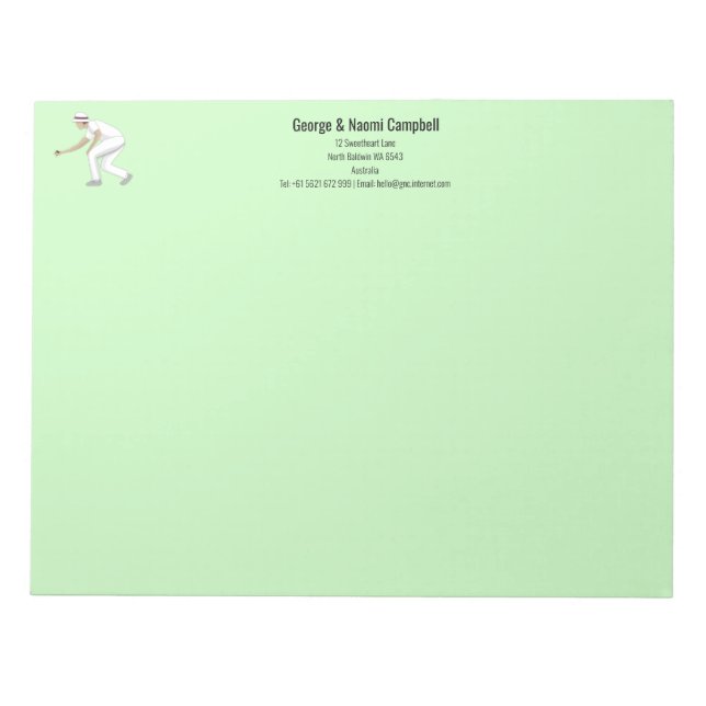 Bloc-note Pelouse Bowls (Devant)