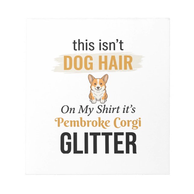 Bloc-note Pembroke Corgi Pailletés Conception Drôle Amateur  (Devant)