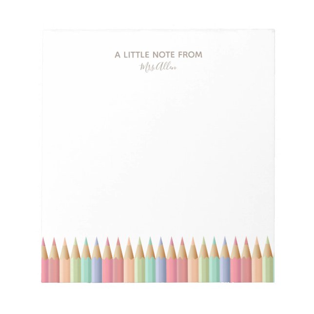 Bloc-note Pencil Crayon Teacher's Notepad (Devant)