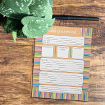 Bloc-note Pendant votre absence - stylos sous orange<br><div class="desc">Un bloc-notes très utile pour que les enseignants restent informés de ce qui s'est passé dans leur salle de classe pendant leur absence et pour obtenir des informations de contact sur leurs sous-officiers. Consultez notre boutique pour obtenir des blocs-notes supplémentaires. © ArianeC Illustrations-Tous droits réservés</div>