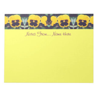 Bloc-note Pensées jaunes