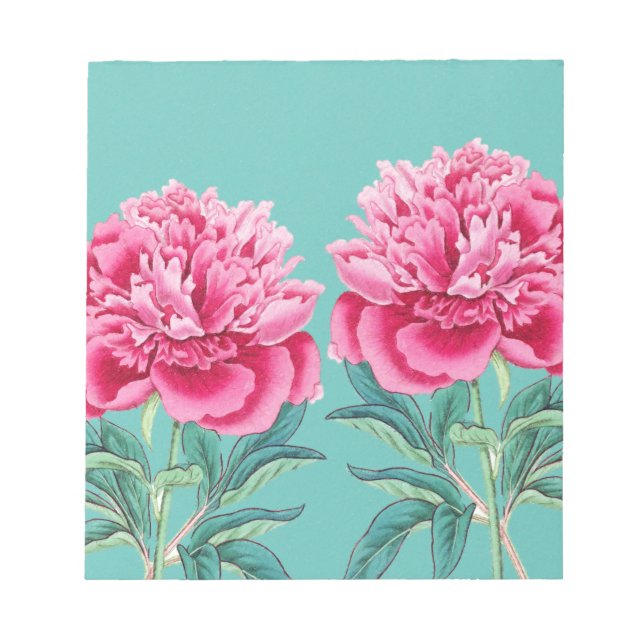 Bloc-note Peony Turquoise (Devant)