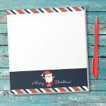 Bloc-note Père Noël<br><div class="desc">Un joli bloc-notes du Père Noël avec les mots Joyeux Noël! Si vous le souhaitez, vous pouvez personnaliser le texte Joyeux Noël avec votre propre salutation à la place. Conçu pour vous par Blackberry Boulevard.</div>