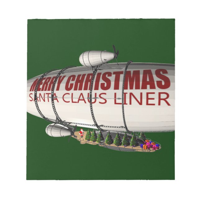Bloc-note Père Noël À Zeppelin (Devant)