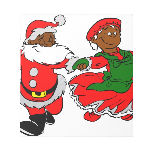 Bloc-note père Noël noire mme claus (Devant)