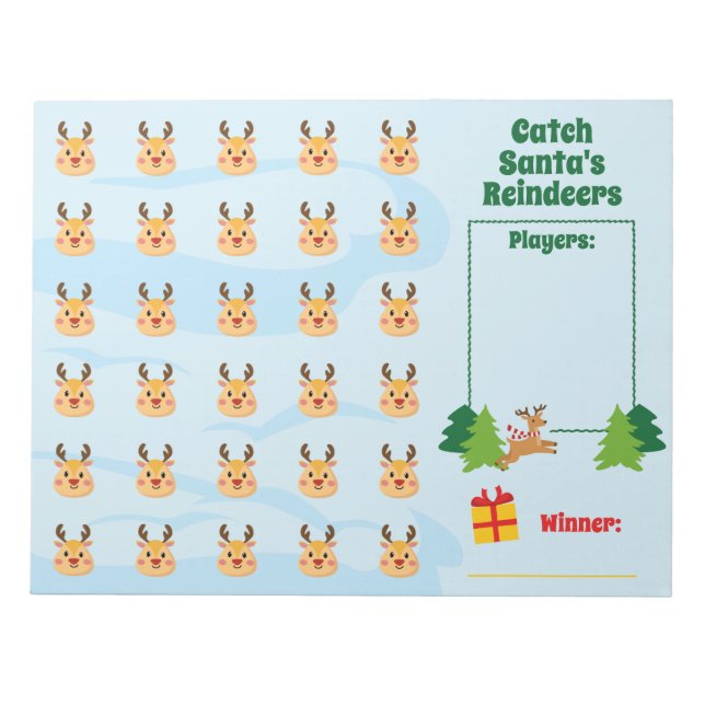 Bloc-note Père Noël Reindeer Noël Lasso Jeu pour enfants (Devant)