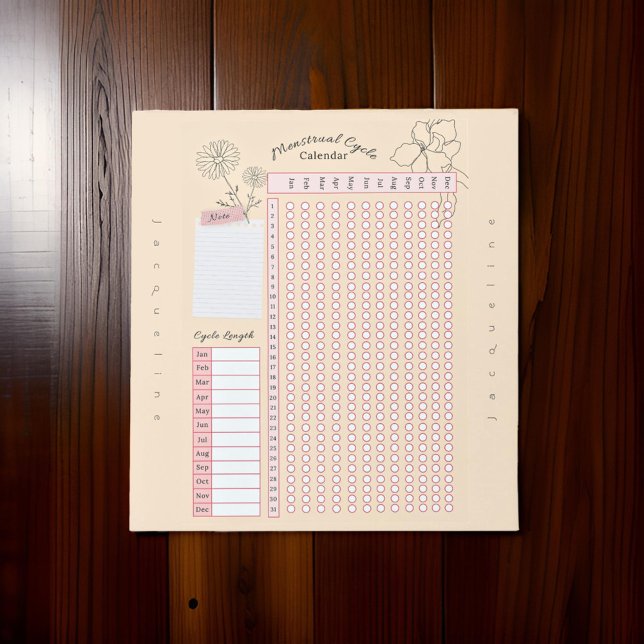 Bloc-note Période mensuelle de base des amis du cycle fémini (Créateur téléchargé)