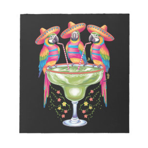 Bloc-note Perroquet Cinco De Mayo Drôle Boire Fiesta Mexicai
