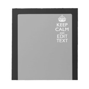 Bloc-note Personalisé KEEP CALM Votre texte en noir